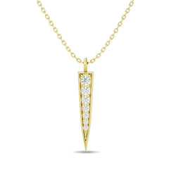 Diamond 1/10 ct tw Round Cut Fashion Pendant in 10K Yellow Gold - Larson Jewelers