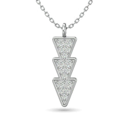 Diamond Fashion Pendant 1/10 ct tw in 10K White Gold - Larson Jewelers