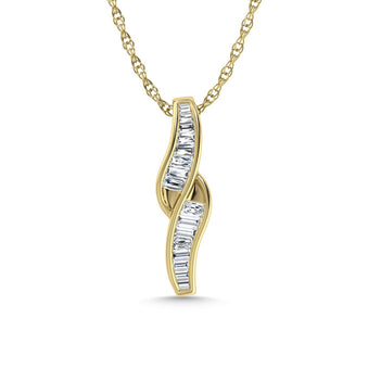 Diamond 1/4 Ct.Tw. Fashion Pendant in 14K Yellow Gold - Larson Jewelers