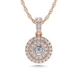 14K Rose Gold Diamond 3/8 Ct.Tw. Fashion Pendant - Larson Jewelers