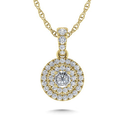 14K Yellow Gold Diamond 3/8 Ct.Tw. Fashion Pendant - Larson Jewelers