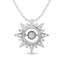 Diamond Shimmering Sun Pendant 1/6 ct tw in 10K White Gold - Larson Jewelers