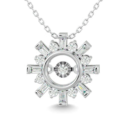 Diamond 1/4 Ct.Tw. Shimmering Pendant in 14K White Gold - Larson Jewelers