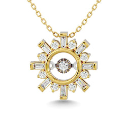 Diamond 1/4 Ct.Tw. Shimmering Pendant in 14K Yellow Gold - Larson Jewelers