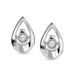 Diamond Fashion Earrings 1/20 ct tw in Sterling Silver - Larson Jewelers