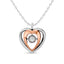 Diamond Shimmering Heart Pendant 1/20 ct tw in 10K Two Tone Gold - Larson Jewelers