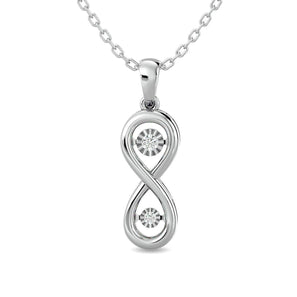 Diamond 1/20 ct tw Infinity Pendant in Sterling Silver - Larson Jewelers