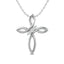 Diamond 1/20 ct tw Cross Pendant in Sterling Silver - Larson Jewelers