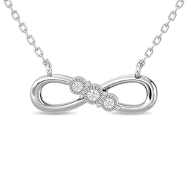 Diamond 1/20 ct tw Infinity Pendant in Sterling Silver - Larson Jewelers