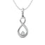 Diamond 1/20 ct tw Infinity Earrings in Sterling Silver - Larson Jewelers