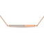 Diamond 1/10 Ct.Tw. Bar Necklace in 10K Rose Gold - Larson Jewelers