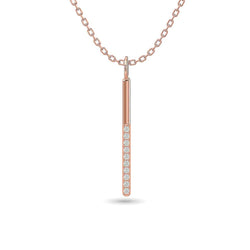 Diamond 1/10 ct tw Fashion Pendant in 10K Rose Gold - Larson Jewelers