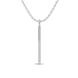 10KT WHITE GOLD 1/10CT TW DIAMOND PENDANT - Larson Jewelers