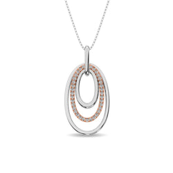 Diamond 1/5 ct tw Fashion Pendant in 14K Two Tone Gold - Larson Jewelers