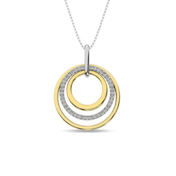 Diamond 1/5 ct tw Fashion Pendant in 14K Two Tone Gold - Larson Jewelers