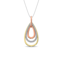 Diamond 1/5 ct tw Fashion Pendant in 14K Two Tone Gold - Larson Jewelers