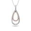 Diamond 1/8 ct tw Fashion Pendant in 10K White and Rose Gold - Larson Jewelers