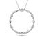 Diamond 1/4 ct tw Circle Pendant in 14K White Gold - Larson Jewelers