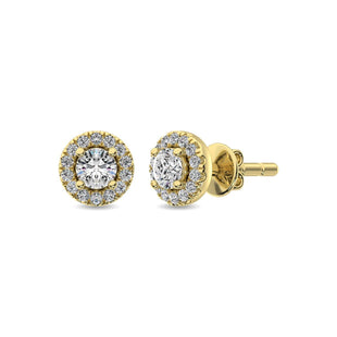 Diamond 1/3 ct tw Round Cut Fashion Earrings in 10K Yellow Gold - Larson Jewelers