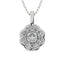 Diamond 1/4 ct tw Flower Pendant in 10K White Gold - Larson Jewelers