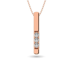 Diamond 1/20 ct tw Triology Pendant in 10K Rose Gold - Larson Jewelers