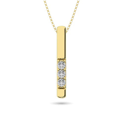 Diamond 1/20 ct tw Triology Pendant in 10K Yellow Gold - Larson Jewelers