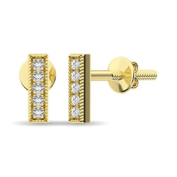 Diamond 1/20 ct tw Fashion Earrings in 10K Yellow Gold - Larson Jewelers