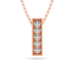 Diamond 1/20 ct tw Fashion Pendant in 10K Rose Gold - Larson Jewelers