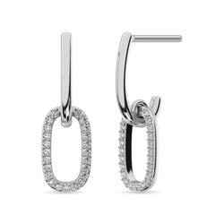 Diamond Fashion Earrings 1/5 ct tw in 14K White Gold - Larson Jewelers