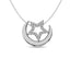 Diamond 1/20 ct tw Moon and Star Pendant in Sterling Silver - Larson Jewelers