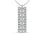 Diamond 1/4 ct tw Bar Pendant in 14K White Gold - Larson Jewelers