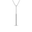 Diamond 1/8 ct tw Diamline Bar Pendant in 10K White Gold - Larson Jewelers