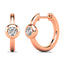 Diamond 1/10 ct tw Bezel Set Earrings in 10K Rose Gold - Larson Jewelers