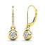 Diamond 1/10 ct tw Bezel Set Earrings in 10K Yellow Gold - Larson Jewelers