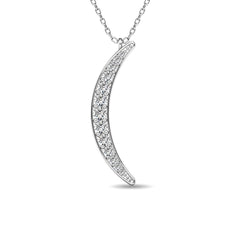 Diamond 1/6 ct tw Cresent Pendant in 10K White Gold - Larson Jewelers