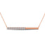 Diamond 1/6 ct tw Diamline Necklace in 10K Rose Gold - Larson Jewelers