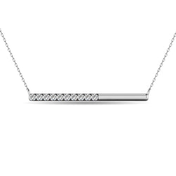 Diamond 1/6 ct tw Diamline Necklace in 10K White Gold - Larson Jewelers