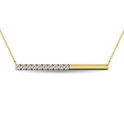 Diamond 1/6 ct tw Diamline Necklace in 10K Yellow Gold - Larson Jewelers