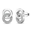 Diamond 1/10 ct tw Circle Earrings in 10K White Gold - Larson Jewelers