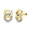 Diamond 1/10 ct tw Circle Earrings in 10K Yellow Gold - Larson Jewelers