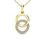 Diamond 1/10 ct tw Circle Pendant in 10K Yellow Gold - Larson Jewelers