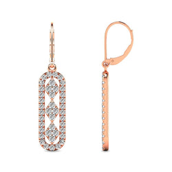 Diamond 7/8 ct tw Fashion Earrings in 10K Rose Gold - Larson Jewelers