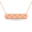 Diamond 1/8 ct tw Bar Pendant in 14K Rose Gold - Larson Jewelers