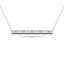 Diamond 1/20 ct tw Bar Necklace in 10K White Gold - Larson Jewelers