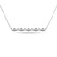 Diamond 1/20 ct tw Bar Necklace in 10K White Gold - Larson Jewelers