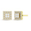 Diamond 1/2 Ct.Tw. Round and Princess Fashion Earrings in 14K Yellow Gold - Larson Jewelers