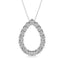 Diamond 1 1/2 ct tw Pear Shape Pendant in 14K White Gold - Larson Jewelers