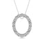 Diamond 1 1/2 ct tw Oval Shape Pendant in 14K White Gold - Larson Jewelers