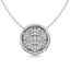 Diamond 3/4 ct tw Round Slider Pendant in 14K White Gold - Larson Jewelers