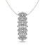 Diamond 1 1/2 ct tw Round Cut Pyramid Pendant in 14K White Gold - Larson Jewelers